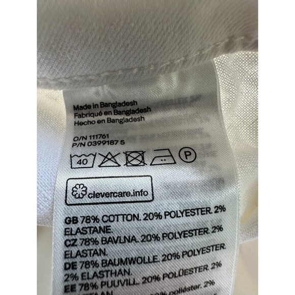 & Denim Worn‎ Once Dharla Skinny regular waist white jeans Women Size 28 x 32 - Picture 10 of 10